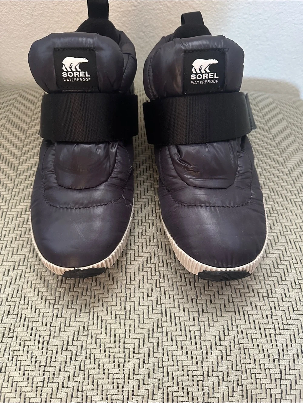 Sorel Waterproof Black Puffer Shoes